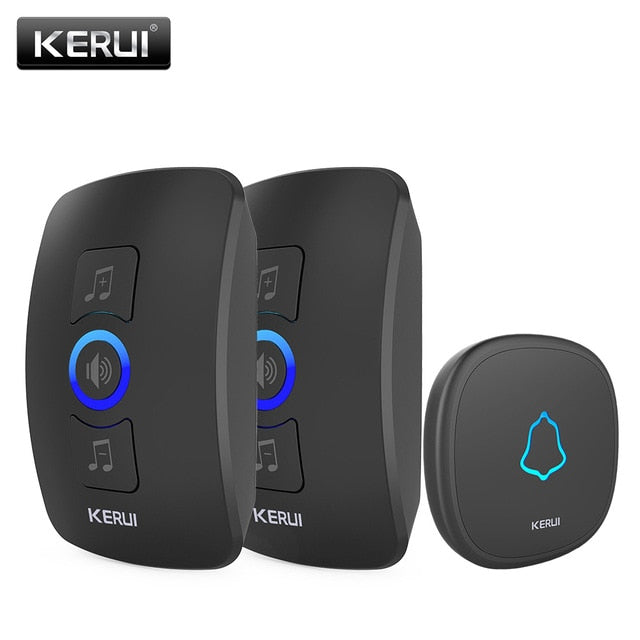 KERUI M525 Home Security Welcome Wireless Doorbell Smart Chimes Doorbell Alarm LED light 32 Songs with Waterproof Touch Button - Amzon World