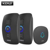 KERUI M525 Home Security Welcome Wireless Doorbell Smart Chimes Doorbell Alarm LED light 32 Songs with Waterproof Touch Button - Amzon World