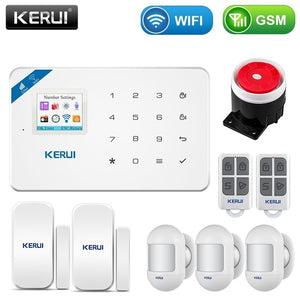 KERUI Wireless Home WIFI GSM Security Alarm System Kit APP Control With Auto Dial Motion Detector Sensor Burglar Alarm System - Amzon World