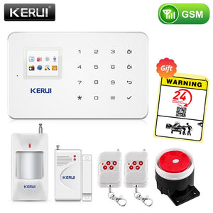 KERUI Wireless Home WIFI GSM Security Alarm System Kit APP Control With Auto Dial Motion Detector Sensor Burglar Alarm System - Amzon World