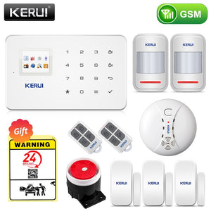 KERUI Wireless Home WIFI GSM Security Alarm System Kit APP Control With Auto Dial Motion Detector Sensor Burglar Alarm System - Amzon World
