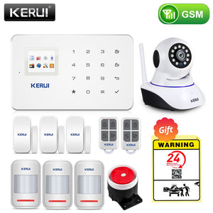 KERUI Wireless Home WIFI GSM Security Alarm System Kit APP Control With Auto Dial Motion Detector Sensor Burglar Alarm System - Amzon World