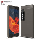 KEYSION Phone Case for Meizu Pro 7 7 Plus Carbon Fiber Soft TPU Brushed Anti-Skid Anti-knock Back Cover for Meizu Pro7 Pro7Plus - Amzon World
