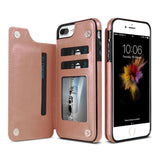 KISSCASE Retro PU Leather Case For iPhone X 6 6s 7 8 Plus XS 5S SE Multi Card Holders Phone Cases For iPhone XS Max XR 10 Cover - Amzon World