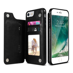 KISSCASE Retro PU Leather Case For iPhone X 6 6s 7 8 Plus XS 5S SE Multi Card Holders Phone Cases For iPhone XS Max XR 10 Cover - Amzon World