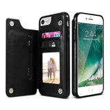 KISSCASE Retro PU Leather Case For iPhone X 6 6s 7 8 Plus XS 5S SE Multi Card Holders Phone Cases For iPhone XS Max XR 10 Cover - Amzon World