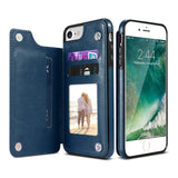 KISSCASE Retro PU Leather Case For iPhone X 6 6s 7 8 Plus XS 5S SE Multi Card Holders Phone Cases For iPhone XS Max XR 10 Cover - Amzon World