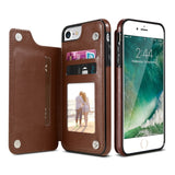 KISSCASE Retro PU Leather Case For iPhone X 6 6s 7 8 Plus XS 5S SE Multi Card Holders Phone Cases For iPhone XS Max XR 10 Cover - Amzon World