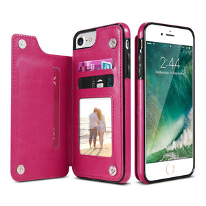KISSCASE Retro PU Leather Case For iPhone X 6 6s 7 8 Plus XS 5S SE Multi Card Holders Phone Cases For iPhone XS Max XR 10 Cover - Amzon World