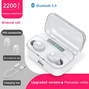 KSUN BT-01 TWS 5.0 Bluetooth earphone 3D stereo wireless earphone with dual microphone - Amzon World
