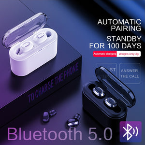 KSUN BT-01 TWS 5.0 Bluetooth earphone 3D stereo wireless earphone with dual microphone - Amzon World