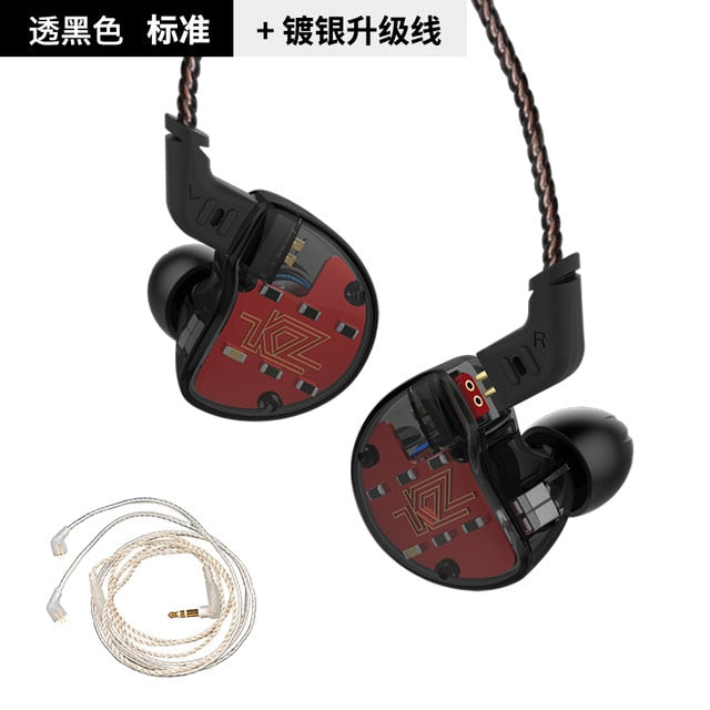 ZS10 Earphones 4BA+1 DD Hybrid In Ear Headphone HIFI Bass Headset DJ Monitor Earphone Earbuds KZ ZS6 AS10 ZST ES4 ED16 BA10 - Amzon World