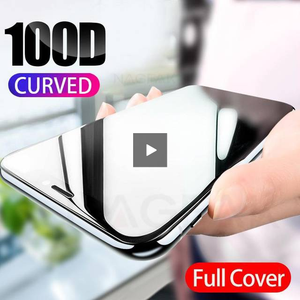 100D Curved Edge Full Cover Protective Glass On The For iPhone 7 8 6 6S Plus, iPhone X XR XS Max - Amzon World