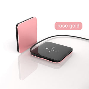 D72 LCD Mirror Screen Mini Power Bank 8000Mah Ultra-Thin Built-in 3In1 Cable  Wireless Charger Portable External Battery - Amzon World