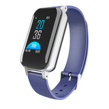 LEMFO T89 TWS Smart Binaural Bluetooth Headphone Fitness Bracelet Heart Rate Monitor Smart Wristband Sport Watch Men Women - Amzon World