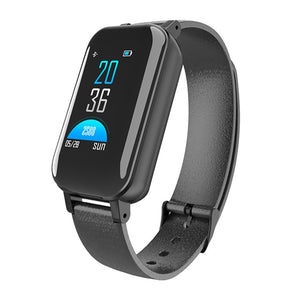 LEMFO T89 TWS Smart Binaural Bluetooth Headphone Fitness Bracelet Heart Rate Monitor Smart Wristband Sport Watch Men Women - Amzon World