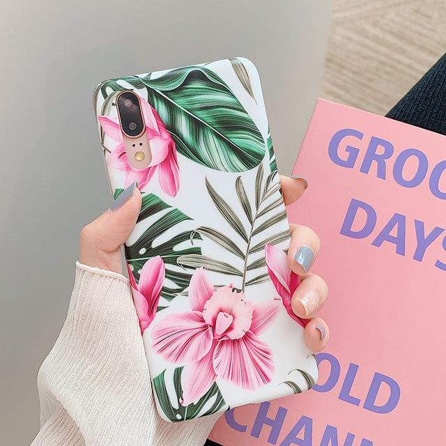 LOVECOM Vintage Flower Banana Leaf Phone Cases For Huawei Mate 30 Lite P20 P30 Pro Lite Mate 20 Lite Soft IMD Full Body Back Cover Gift - Amzon World