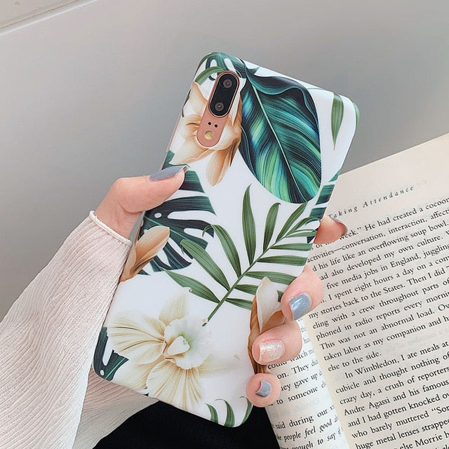 LOVECOM Vintage Flower Banana Leaf Phone Cases For Huawei Mate 30 Lite P20 P30 Pro Lite Mate 20 Lite Soft IMD Full Body Back Cover Gift - Amzon World