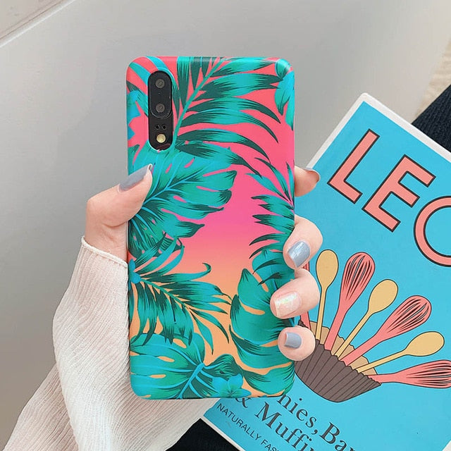 LOVECOM Vintage Flower Banana Leaf Phone Cases For Huawei Mate 30 Lite P20 P30 Pro Lite Mate 20 Lite Soft IMD Full Body Back Cover Gift - Amzon World