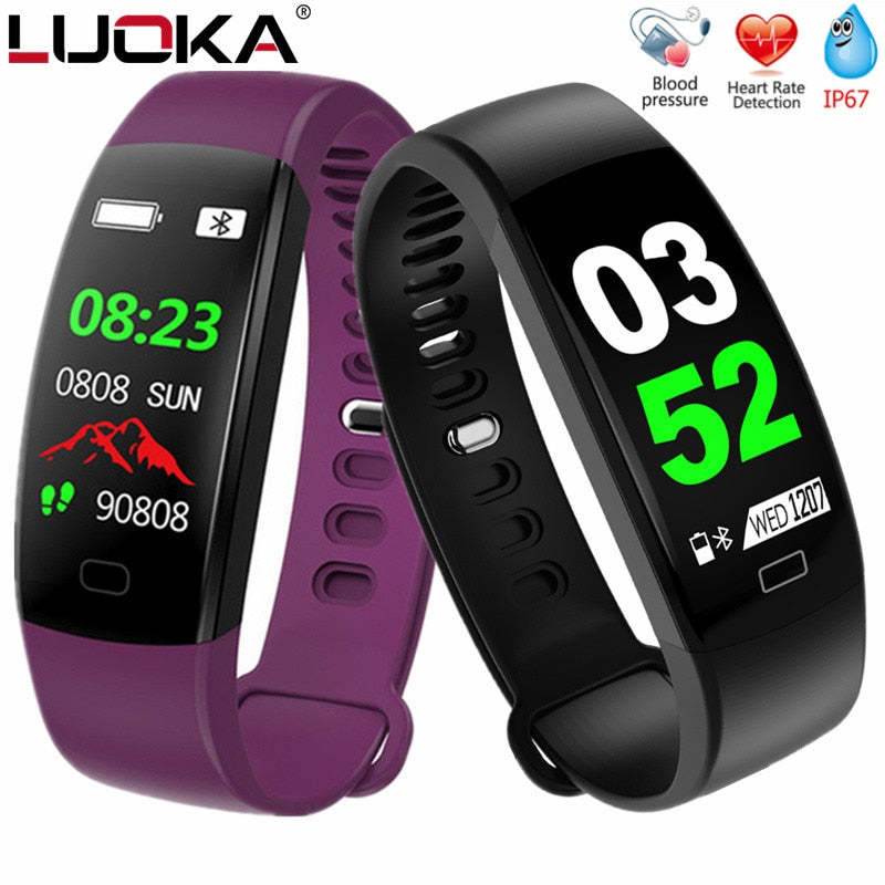 LUOKA F64 Smart Bracelet Fitness Tracker Wristband Blood Pressure Heart Rate Monitor With Pedometer Bracelet For Android IOS - Amzon World