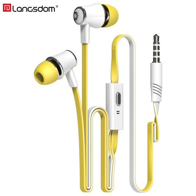 Langsdom Mijiaer JM21 In ear Earphones For Phone iPhone Huawei Xiaomi Headsets Wired Earphone Earbuds Earpiece fone de ouvido - Amzon World