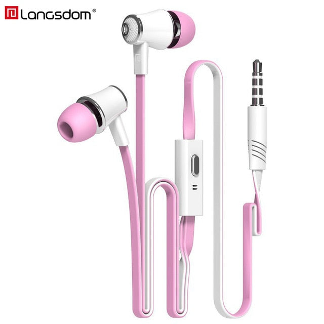 Langsdom Mijiaer JM21 In ear Earphones For Phone iPhone Huawei Xiaomi Headsets Wired Earphone Earbuds Earpiece fone de ouvido - Amzon World