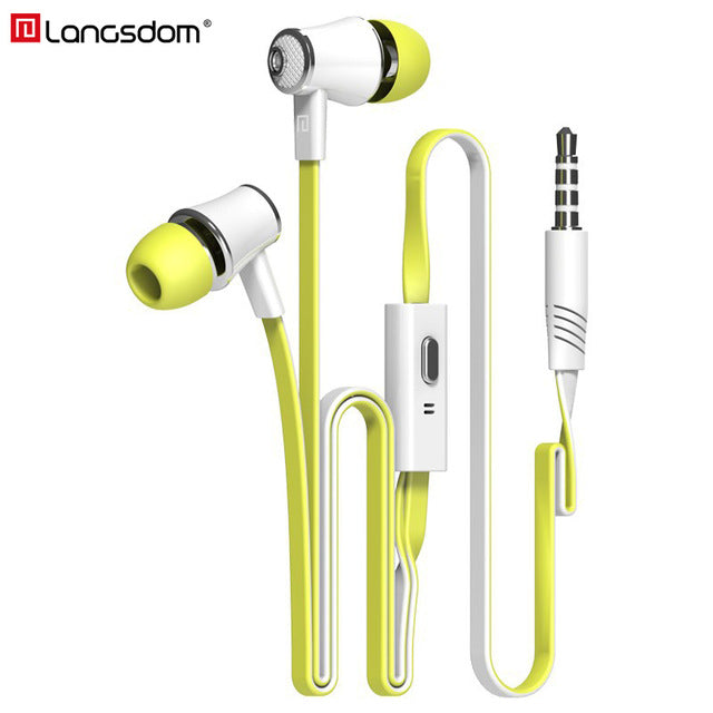 Langsdom Mijiaer JM21 In ear Earphones For Phone iPhone Huawei Xiaomi Headsets Wired Earphone Earbuds Earpiece fone de ouvido - Amzon World