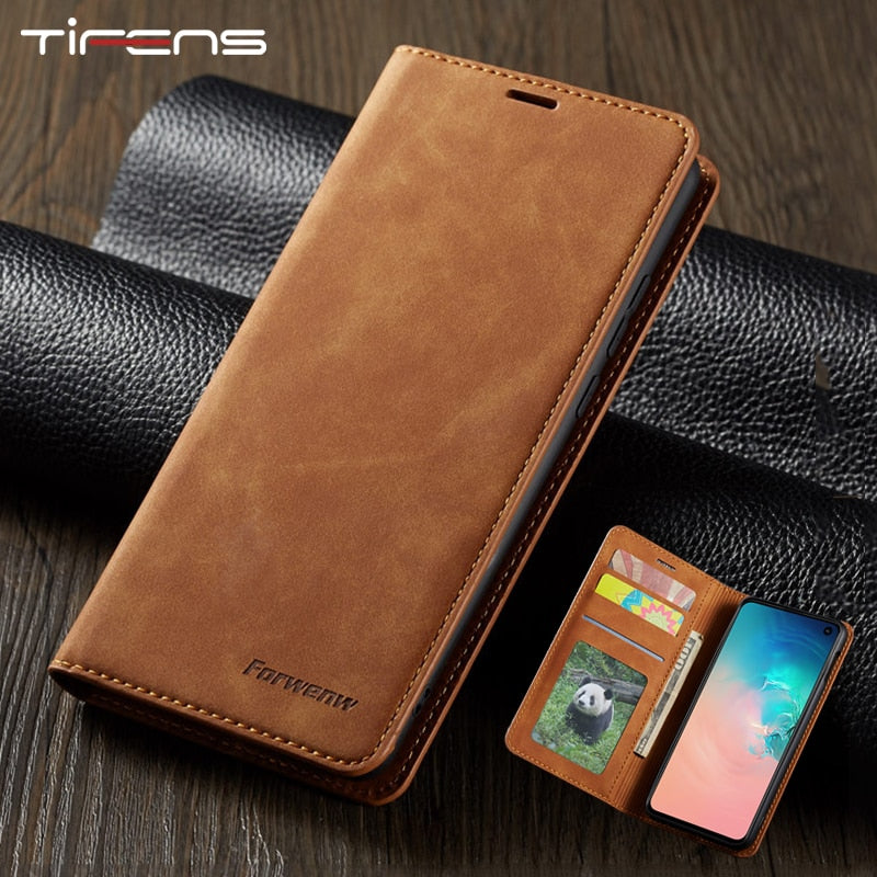 Leather Flip A50 A70 A40 A30 A20 A10 A51 A71 Case For Samsung S9 S8 S7 Edge S10 S20 Ultra Plus A7 A8 2018 Note 9 10 Magnet Cover - Amzon World