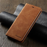 Leather Flip Case for Samsung Galaxy Note 9 S10 S9 S8 J4 J6 Plus A6 A7 A8 2018 - Amzon World