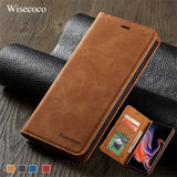 Leather Flip Case for Samsung Galaxy Note 9 S10 S9 S8 J4 J6 Plus A6 A7 A8 2018 - Amzon World