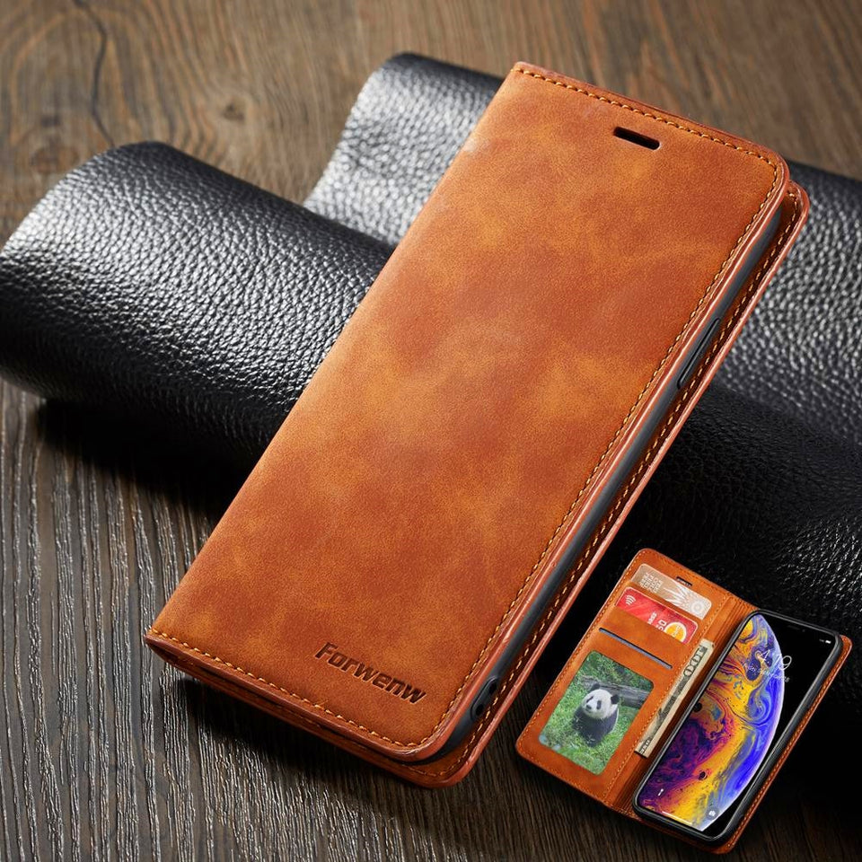 Leather wallet Phone Case For Samsung Galaxy S8 S9 S10 Plus S10 e A10 A20 A30 A40 A50 A60 A70 A80 A90 Cover Flip Case Coque etui - Amzon World