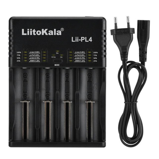 LiitoKala Lii-PD4 Lii-PL4 S1 S2 S4 battery Charger for 18650 26650 21700 18350 AA AAA 3.7V/3.2V/1.2V/1.5V lithium NiMH battery - Amzon World