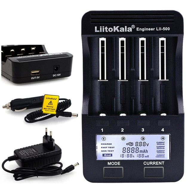 LiitoKala Lii-PD4 Lii-S6 Lii500s battery Charger for 18650 26650 21700 18350 AA AAA 3.7V/3.2V/1.2V/1.5V lithium NiMH battery - Amzon World