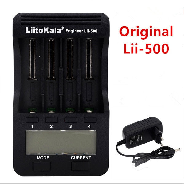 LiitoKala  lii-500 LCD 3.7V 1.2V 18650 26650 16340 14500 10440 18500 Battery Charger ,100% original LiitoKala factory lii500 - Amzon World