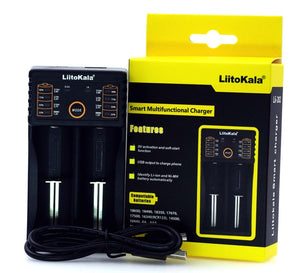 Liitokala Lii-100 Lii-202 Lii-402 Lii-PD4 LCD Battery Charger, Charging 18650 3.7V 18350 26650 18350 NiMH Lithium Battery - Amzon World