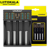 Liitokala Lii-402 Lii-202 100 18650 charger 1.2V 3.7V 3.2V 3.85V AA / AAA 26650 10440 16340 NiMH lithium battery smart charger - Amzon World