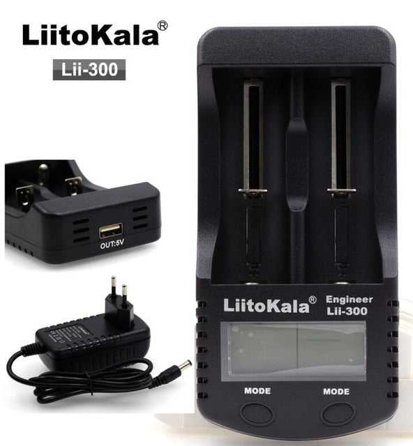 Liitokala Lii-500 Lii-402 battery charger Lii-202 Lii-100 Lii-400 18650 charger for 26650 21700 18650 18350 14500 AA AAA battery - Amzon World