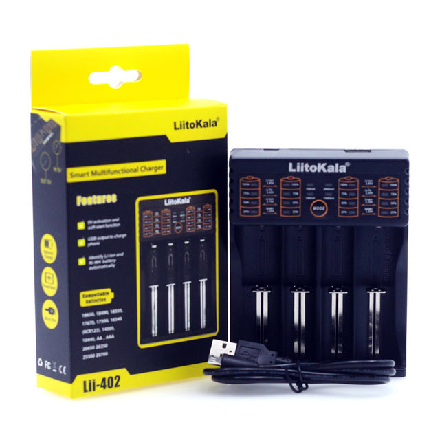 Liitokala Lii-500 Lii-402 battery charger Lii-202 Lii-100 Lii-400 18650 charger for 26650 21700 18650 18350 14500 AA AAA battery - Amzon World