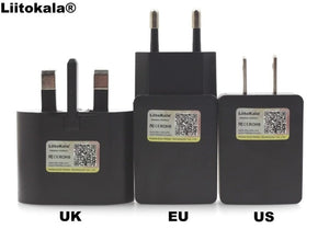 Liitokala Lii402 Lii202 Lii100 LiiS1 18650 Charger 1.2V 3.7V 3.2V AA/AAA 26650 NiMH li-ion battery Smart Charger 5V 2A EU Plug - Amzon World