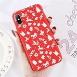 Lovebay Christmas Phone Cases For iPhone 7 XR 11 Pro Elk Santa Claus Flowers For iPhone 6 6s 8 Plus X XS Max Soft TPU Back Cover - Amzon World