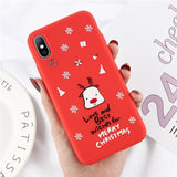 Lovebay Christmas Phone Cases For iPhone 7 XR 11 Pro Elk Santa Claus Flowers For iPhone 6 6s 8 Plus X XS Max Soft TPU Back Cover - Amzon World