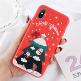 Lovebay Christmas Phone Cases For iPhone 7 XR 11 Pro Elk Santa Claus Flowers For iPhone 6 6s 8 Plus X XS Max Soft TPU Back Cover - Amzon World