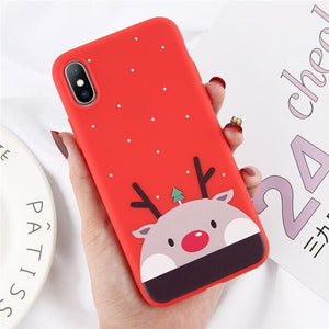 Lovebay Christmas Phone Cases For iPhone 7 XR 11 Pro Elk Santa Claus Flowers For iPhone 6 6s 8 Plus X XS Max Soft TPU Back Cover - Amzon World