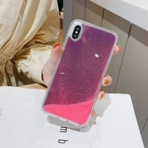 Luminous Neon Sand Case For iPhone 11 Pro XR XS Max X 6 6S S 7 8 Plus Glow In The Dark Liquid Glitter Quicksand Phone Cover Capa - Amzon World