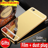 Luxury Aluminum For xiaomi redmi 4A Phone case Metal Frame Acrylic Mirror Back Cover Hongmi 4a For Xiaomi Redmi 4A Case 5.0 inch - Amzon World
