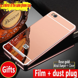 Luxury Aluminum For xiaomi redmi 4A Phone case Metal Frame Acrylic Mirror Back Cover Hongmi 4a For Xiaomi Redmi 4A Case 5.0 inch - Amzon World