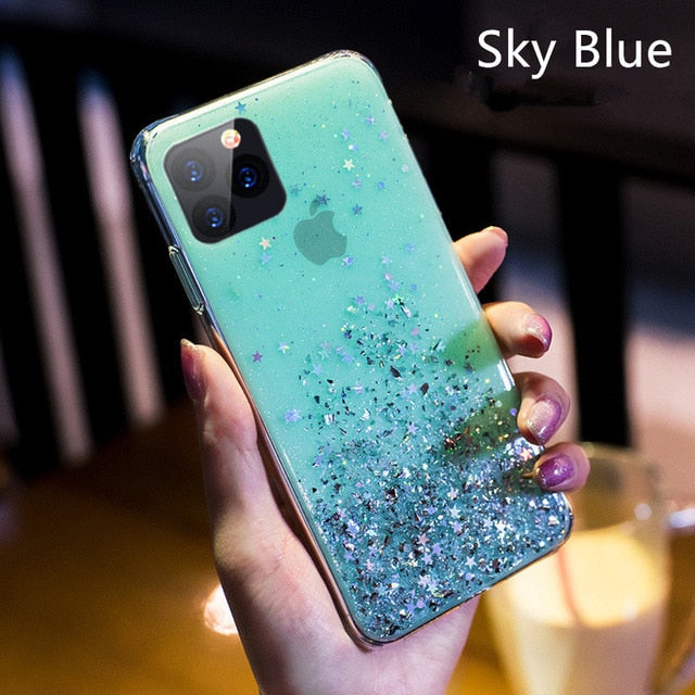 Luxury Bling Glitter Phone Case For iPhone 11 Pro X XS Max XR Soft Silicon Cover For iPhone 7 8 6 6S Plus Transparent Cases Capa - Amzon World