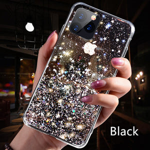 Luxury Bling Glitter Phone Case For iPhone 11 Pro X XS Max XR Soft Silicon Cover For iPhone 7 8 6 6S Plus Transparent Cases Capa - Amzon World