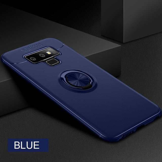 Luxury Bracket Ring Shockproof Case For Samsung Galaxy S8 S9 PLus Full Cover For Samsung Note 8 9 TPU Soft Silicone Holder Cases - Amzon World