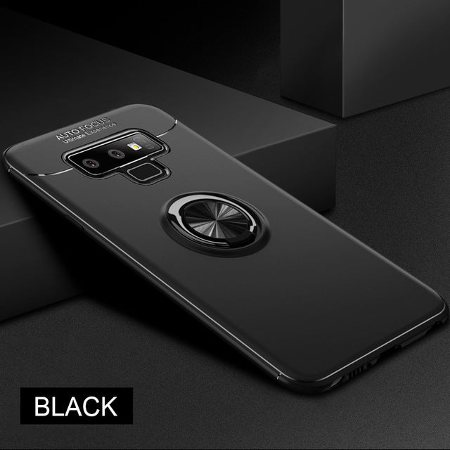 Luxury Bracket Ring Shockproof Case For Samsung Galaxy S8 S9 PLus Full Cover For Samsung Note 8 9 TPU Soft Silicone Holder Cases - Amzon World
